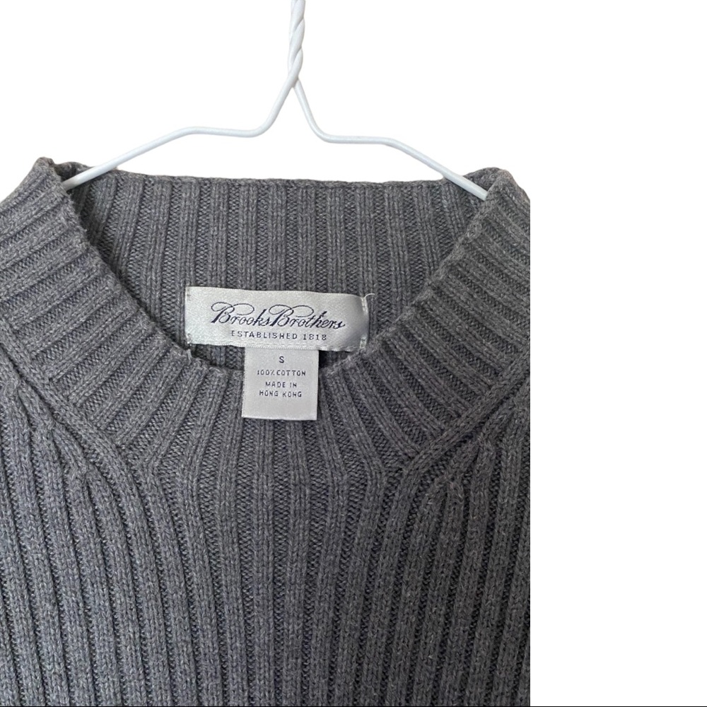 Ribbed Crewneck Sweater - Gray - Picture 4 of 4